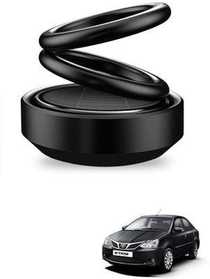 Auto Smart Look ASL1733 Car Solar Ring Air Freshener Double Loop Rotary Air Conditioner Dashboard Air Freshener Perfume Black For Toyota Etios Air Purifier(Pack of 1)