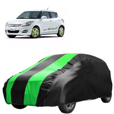 QualityBeast Car Cover For Maruti Suzuki Swift Hybrid (Without Mirror Pockets)(Black, Green)