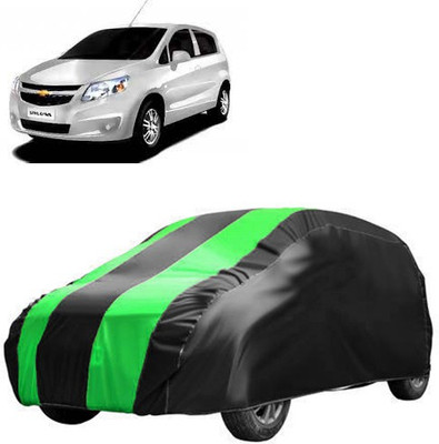 MotohunK Car Cover For Chevrolet Sail U-VA (Without Mirror Pockets)(Black, Green)