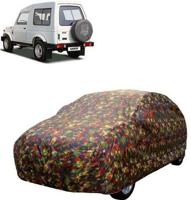 MotohunK Car Cover For Maruti Suzuki Gypsy MG-410 (Without Mirror Pockets)(Multicolor)