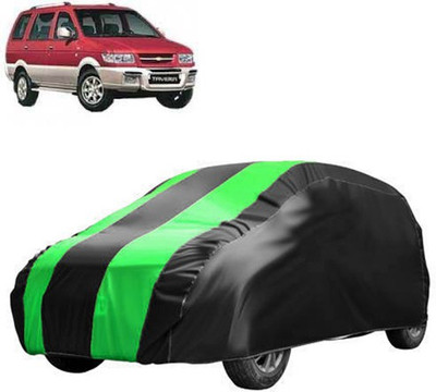 MotohunK Car Cover For Chevrolet Tavera (Without Mirror Pockets)(Grey, Green)