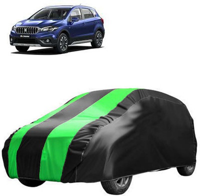 MotohunK Car Cover For Maruti Suzuki S-Cross (Without Mirror Pockets)(Grey, Green)