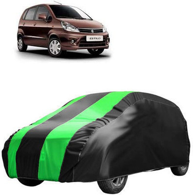 QualityBeast Car Cover For Maruti Suzuki Zen Estilo (Without Mirror Pockets)(Black, Green)