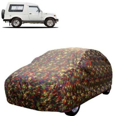 MotohunK Car Cover For Maruti Suzuki Gypsy King (Without Mirror Pockets)(Multicolor)