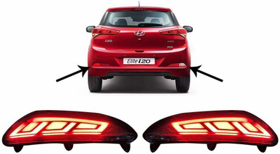 Bubu Car Rear Bumper Reflector Matrix DRL led Brake light for Elite i20 Asta Brake Light Car LED for Hyundai (12 V, 12 W)(Elite i20, Pack of 2)