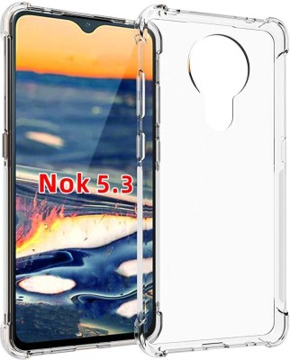 GLOBALCASE Back Cover for NOKIA 5.3(Transparent, Grip Case, Silicon, Pack of: 1)