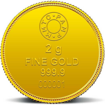 MMTC PAMP India Pvt Ltd Lotus series 24 9999 K 2 g Gold Coin MMTC PAMP India Pvt Ltd Coins Bars