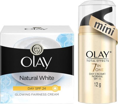 Olay Natural white day cream plus total effects 12g  (2 Items in the set)
