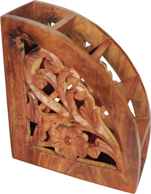 art export 5 Compartments Wooden Wooden All Type Remote Stand(Brown)