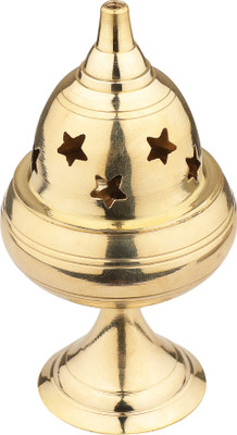 SHRI ANAND Pure Brass Apple Stand Oil Lamp table diya!!Set Of 1 Brass Table Diya(Height: 4.5 inch)