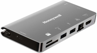 Honeywell 8-in-1 with 4K HDMI,VGA,RJ45 Ethernet,2xUSB 3.0 & Type C 3.0 Port,SD & Micro SD, Type C Ultra Dock Docking Station(Silver)