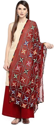 SHREENA CREATIONS Chiffon Embroidered Women Dupatta