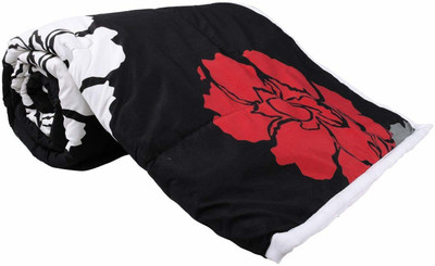 Yug Handicraft Printed Double Dohar for  AC Room(Microfiber, Black)