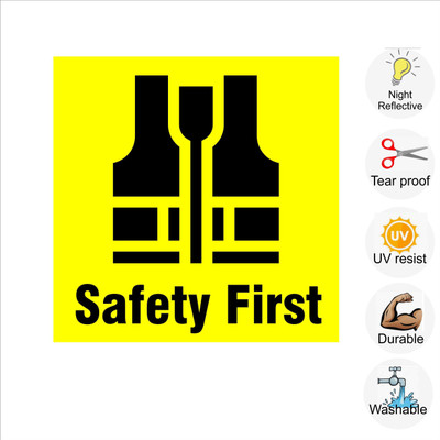 pilot18 Safety First Emergency Sign(Reflective Sign)
