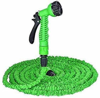 Aj Creation 7 Adjustable Modes Magic Flexible 50ft Water Hose Plastic Hoses Pipe with Spray Gun to Watering Washing Cars & Bikes 7 Adjustable Modes Magic Flexible 50ft Water Hose Plastic Hoses Pipe with Spray Gun to Watering Washing Cars & Bikes(Multicolor) Hose Pipe(1600 cm)
