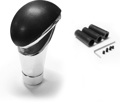 Generic Hub Aluminium Gear Knob(Silver, Black)