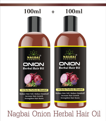 nagbai onion oil for hair growth for hair oil pack of-(2)- Hair Oil(100 ml)