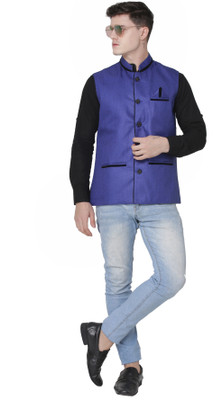 A P creation Sleeveless Solid Men Jacket