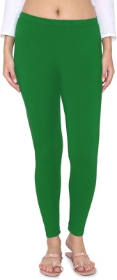 VAMI Ankle Length  Ethnic Wear Legging(Dark Green, Solid)