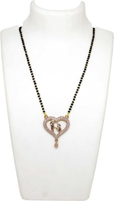 MAMATA Collection Stylish gold Propose heart shape Alloy Mangalsutra For Women Brass Mangalsutra