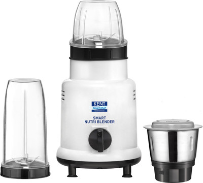 KENT by Kent RO Systems Ltd 16067 Smart Nutri Blender 450 W Mixer Grinder (3 Jars, White, Black)