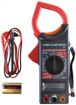 Inditrust Clamp Meter DT 266 Digital Clamp Multimeter with battery and carrying case Digital Multimeter(Black 2000 Counts)