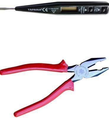 TAPARIA Taparia 1621-8 inch cutting plier and mdt 81 digital voltage tester pack of 2 combo Lineman Plier Hand Tool Kit(2 Tools)