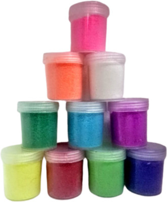 RCREATIONS Pack of 10 Rangoli Powder(Multicolor)