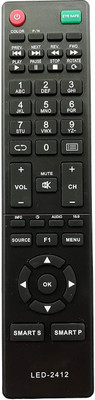 LipiWorld LED-2412 LCD LED Smart TV Compatible for  Intex Remote Controller(Black)