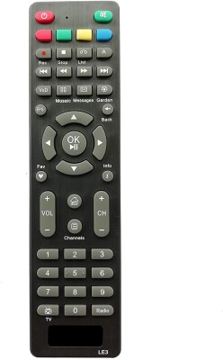 LipiWorld LE3 DTH Set Top Box Compatible for  Logic Eastern Remote Controller(Black)