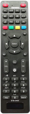 LipiWorld STB-3400 Set Top Box Remote Control Compatible for  Hathway Remote Controller(Black)