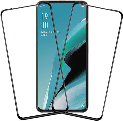 TINGTONG Edge To Edge Tempered Glass for Oppo Reno2 F(Pack of 2)