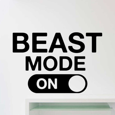 amazinghub 60 cm a...beastmode11 Self Adhesive Sticker(Pack of 1)
