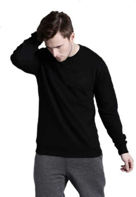 T.N.X Full Sleeve Solid Men Sweatshirt