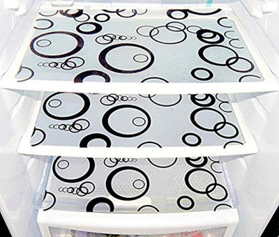 DECOLOGY Rectangular Pack of 6 Table Placemat(Black, White, PVC)