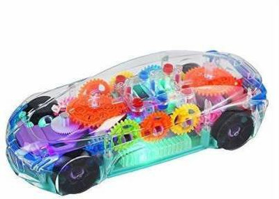 QOLARIS Transparent Concept Racing Car with 3D Lights & Music for Kids, Universal Wheel Transformation Toy Car for Kids(Multicolor, Pack of: 1)