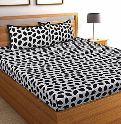 Hari Om 144 TC Cotton Double Jaipuri Prints Flat Bedsheet(Pack of 1, Multicolor)