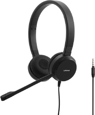 Lenovo Pro Wired Stereo VOIP Headset Bluetooth, Wired Headset(Black, In the Ear)