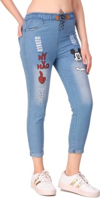 TEKTARWI Jogger Fit Women Light Blue Jeans