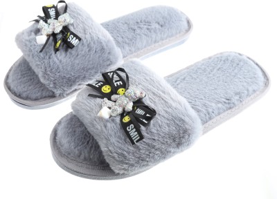 Dekkin Women Slides(Grey , 7.5)