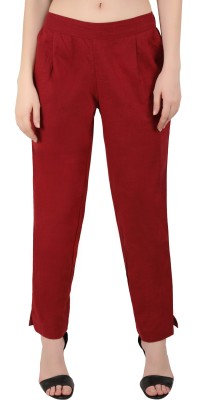 FLYJAG Regular Fit Women Maroon Trousers