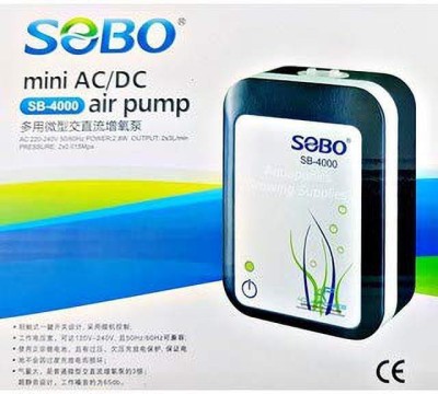 SOBO Aquarium Mini SB-4000 AC/DC Air Pump Air Aquarium Pump(400 cm)