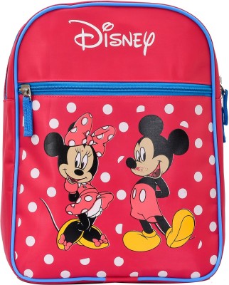 DISNEY Mickey Minnie Mouse Print 13 Inch WaterProof Soft Polyster School Bag/Backpack For Kids, Pink- Waterproof School Bag(Pink, 13 inch)