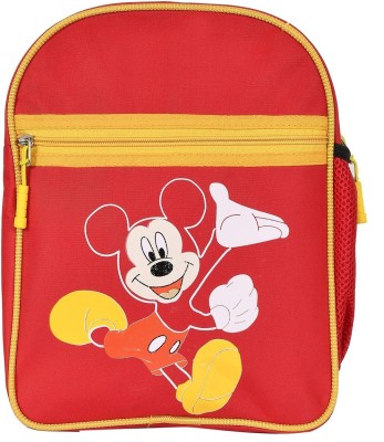 DISNEY Mickey Mouse Print 13 Inch WaterProof Polyster School Bag/Backpack For Kids, Red- Waterproof School Bag(Red, 13 inch)