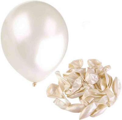 Sharda Ent Solid white50 Balloon(White, Pack of 50)