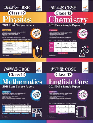 40 Sample Papers Combo for CBSE Class 12 Physics, Chemistry, Mathematics & English Core 2020 Exam 2nd Edition(Paperback, Disha Experts)
