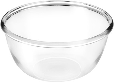 TREO Glass Serving Bowl Mixing Bowl 1500(Pack of 1, Clear)