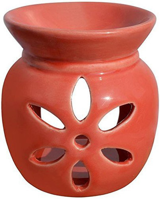 homedecor anurudh Ceramic Tealight Holder Set(Red, Pack of 1)