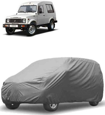 MotohunK Car Cover For Maruti Suzuki Gypsy (Without Mirror Pockets)(Grey)