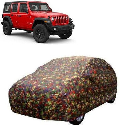 MotohunK Car Cover For Jeep Wrangler (Without Mirror Pockets)(Multicolor)